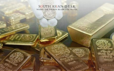 A stack of shiny gold bullion bars and coins, symbolizing wealth and investment.