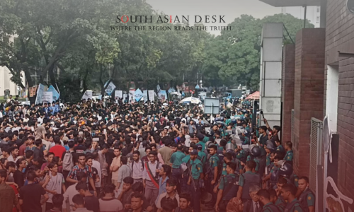 Shahbagh Protest can be seen in the picture