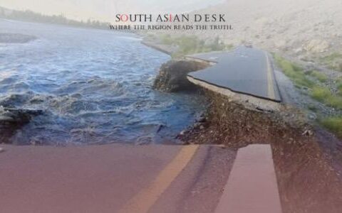 a picture of Sutlej River during punjab floods