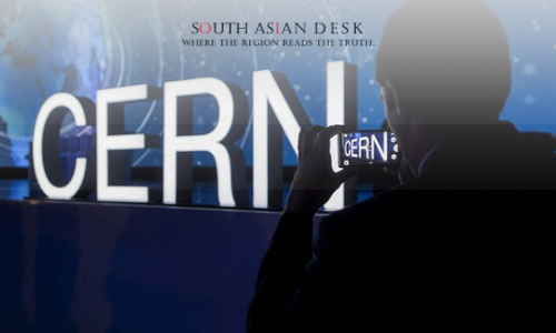 CERN delegation meeting Pakistani scientists at a research facility in August 2025.