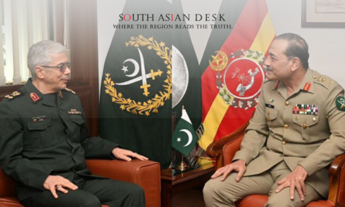 Picture symbolising joint efforts to combat cross-border terrorism.