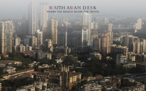 An aerial view of Mumbai during the US tariff talks with India