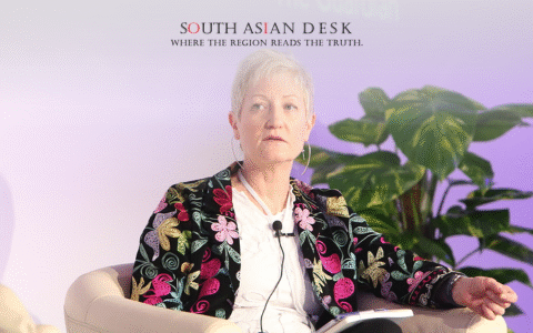 European Union Ambassador Riina Kionka addresses media in Islamabad on Pakistan’s human rights and labour reforms.