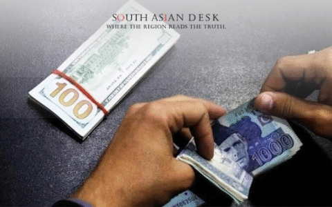 Currency exchange counter in Pakistan, highlighting the illegal forex market’s impact on exchange rate stability in 2025.