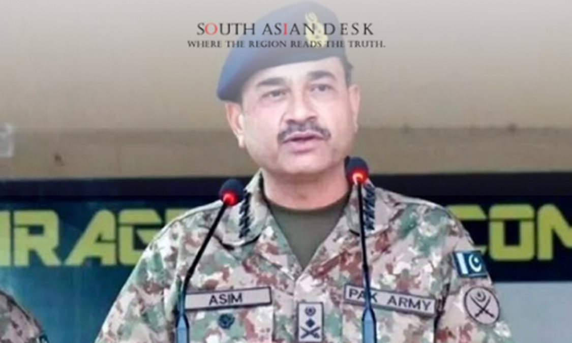 Field Marshal Asim Munir in His Unifrom Speaking in the Mic