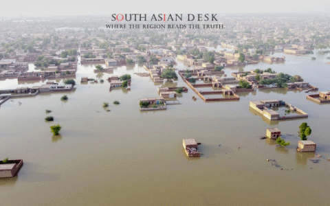 Image taken after flood alert and high water level