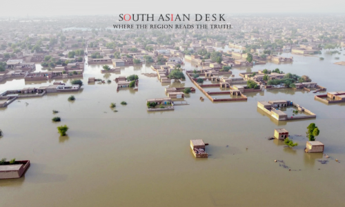 Image taken after flood alert and high water level