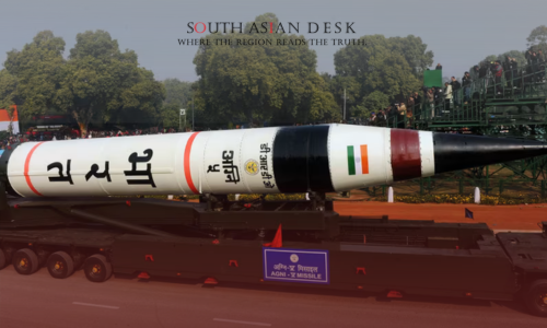 A missile picture taken during nuclear test