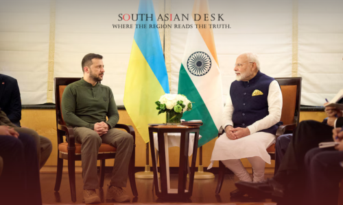 Indian PM Modi and Ukrainian President Zelenskiy during diplomatic discussions on peace
