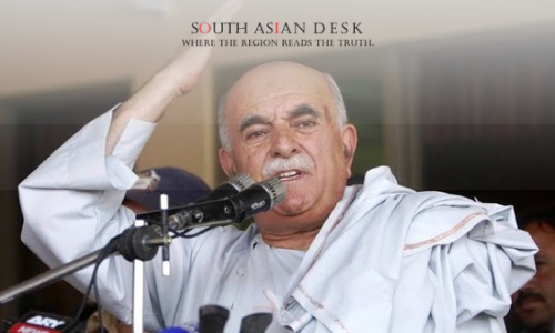 Mahmood Khan Achakzai at a political event, nominated as PTI’s backup NA opposition leader.