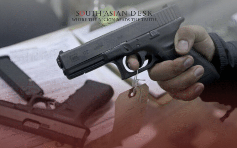 A man holding a gun depicting gun licence law