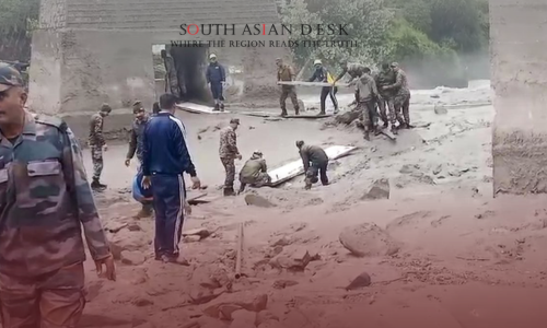 Various Indian Army Soldiers Picking Flat Planks after Uttarkashi Cloudburst