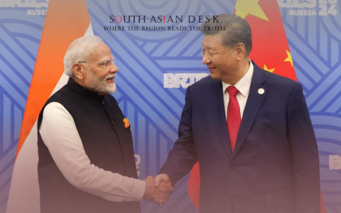 Modi and Xi hand shake in a picture as China Welcomes Modi