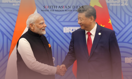 Modi and Xi hand shake in a picture as China Welcomes Modi
