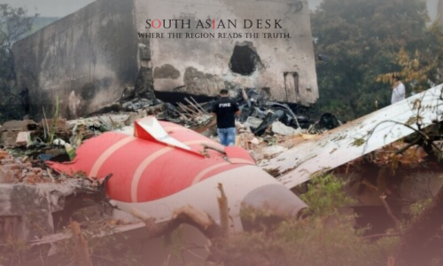 Air India crash residue shown in a picture