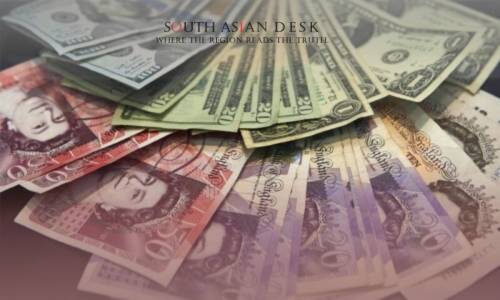 US dollars and UK pounds in a picture depicting foreign remittances in Pakistan