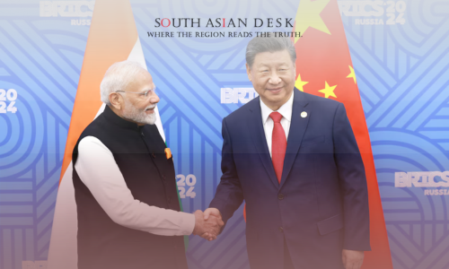 Modi and Xi during the discussion of India-China border trade