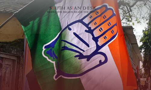 Indian Congress party flag shows efforts against Bihar Votebandi