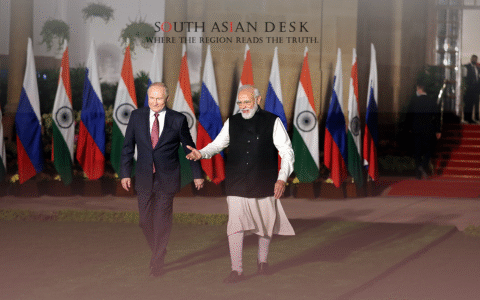 PM Modi and Putin Walking Together after Russian Oil Trade agreement