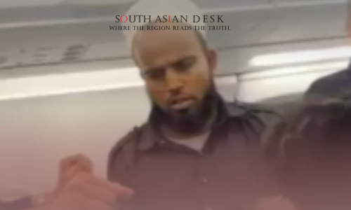 Assault on Muslim Man can be seen in the picture