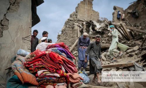 Afghan Returnees Grapple with Earthquake Aftermath as seen in the picture