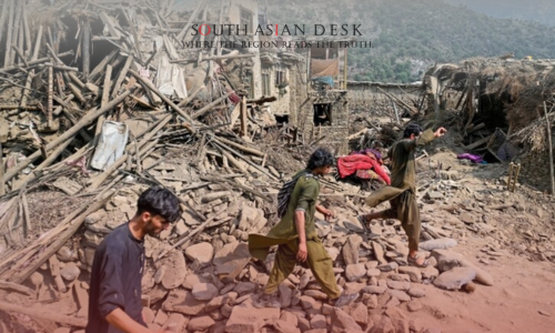 Afghanistan Earthquake Schol can be seen devastated