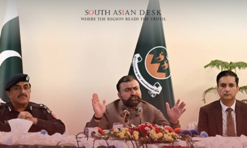 CM Bugti during Anti-Terrorism Plan announcement