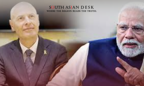 The Prime Ministers of India and Israel can be seen in the picture