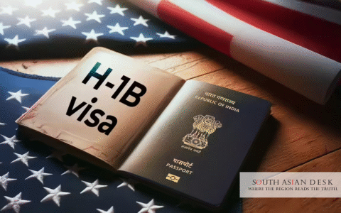 A passport and Visa picture depicting H-1B visa fee hike