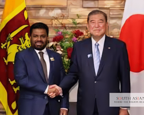 Supreme Leaders Shaking Hands during Japan Sri Lanka Summit
