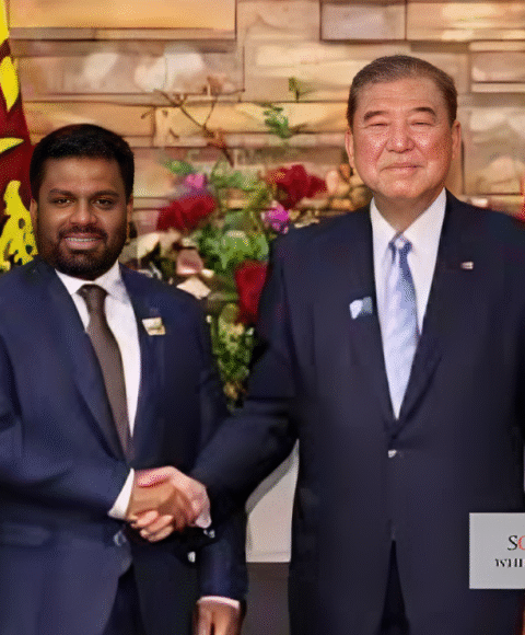 Supreme Leaders Shaking Hands during Japan Sri Lanka Summit