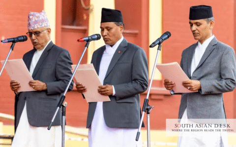 Nepal's New Ministers in the Oath Ceremony