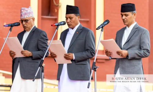 Nepal's New Ministers in the Oath Ceremony