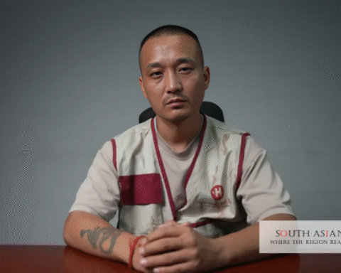 Nepal Protest Leader can be seen in the picture