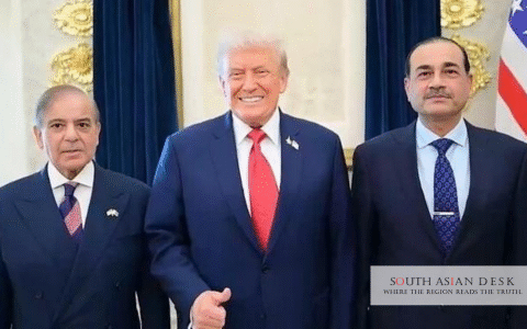 PM Shehbaz Trump Meeting as sen in he picture