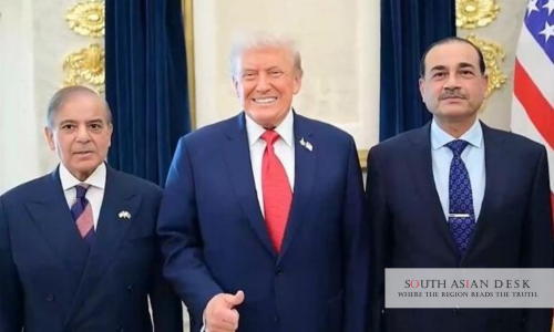 PM Shehbaz Trump Meeting as sen in he picture
