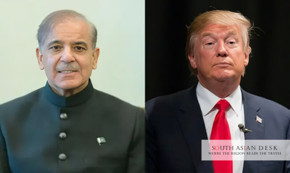 Pakistan US Diplomatic Visit depicted by Shehbaz and Trump's Pictures