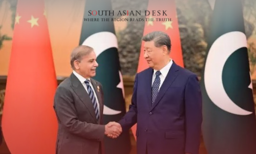 Supreme Leaders of Pakistan and China shaking hands