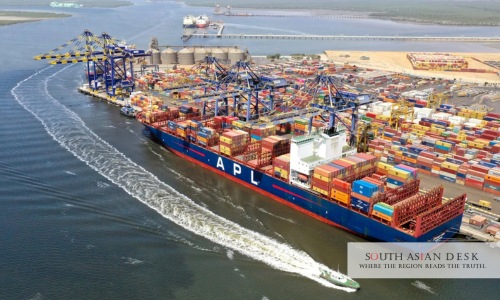 Pakistan: Port Qasim World Bank Ranking Climbs to 9th Globally 2 A ship in bay area after Port Qasim World Bank Ranking announced for Ship Handling