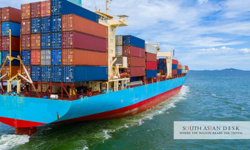 Pakistan: Port Qasim World Bank Ranking Climbs to 9th Globally 3 A ship sailing in Arabian Sea after Port Qasim World Bank Ranking announced for Ship Handling