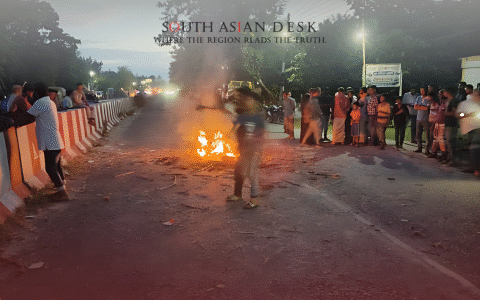 Rajbari Shrine Attack seen in the picture