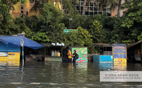 Record Rain Floods Kolkata seen in the picture