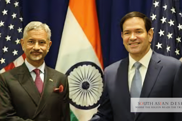 Runio and Jaishaknkar during Us-India talks 2025
