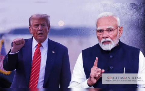 Trump during a meeting threatened with 100 tariffs on China and India