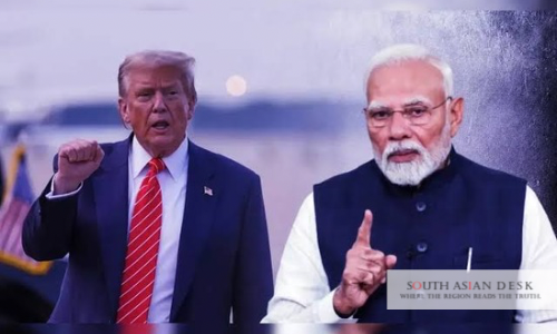 Trump during a meeting threatened with 100 tariffs on China and India