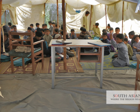 Temporary Classrooms Seen in the Picture