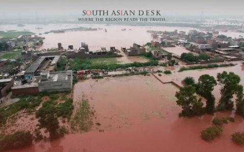 Bahawalpur Land Erosion can be seen in the picture after flood in Sutlej