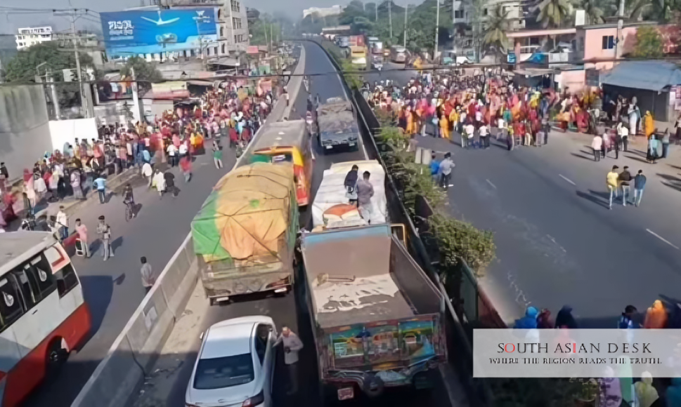 Bangladesh Protesters Block Tangail Jamuna Highway Amid Division Fears 1 Bangladesh Protesters Block Tangail Jamuna