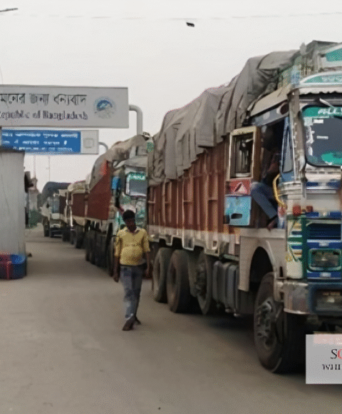 Benapole Port Trade Resumes as seen in the picture
