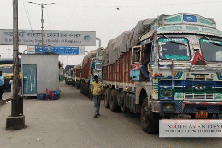 Benapole Port Trade Resumes as seen in the picture